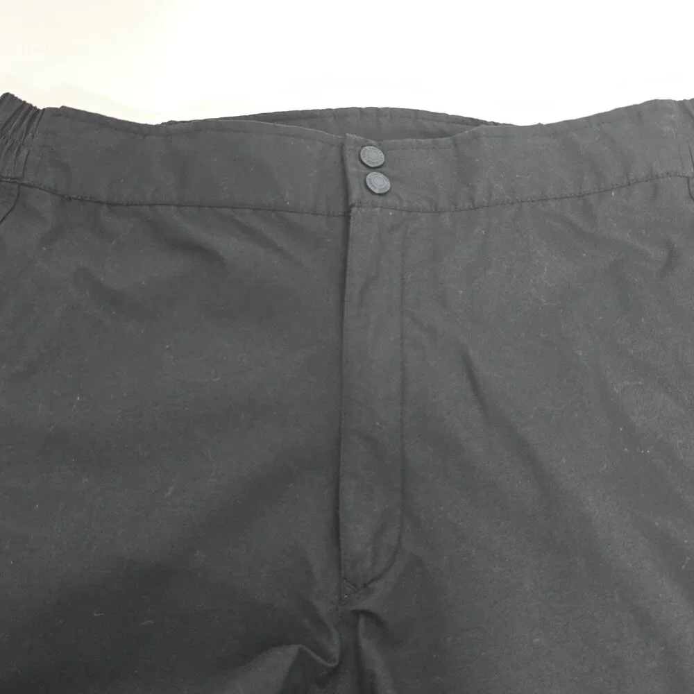 Eddie Bauer Pants Mens Large Black Ski Snow Gore-Tex Nylon Winter Zipper Pockets